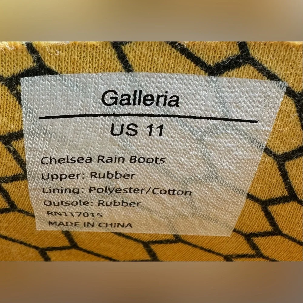 Galleria‎ Enterprises Chelsea rain snow boots booties navy blue yellow bee 🐝 11
